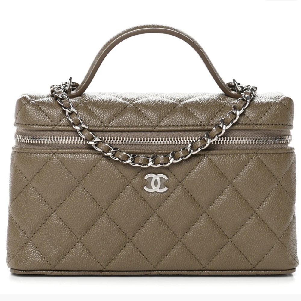 CHANEL Caviar Quilted Top Handle Vanity with Chain - Picture 1 of 4